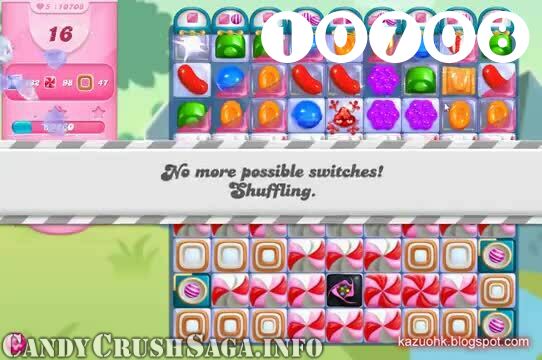Candy Crush Saga : Level 10708 – Videos, Cheats, Tips and Tricks