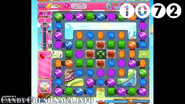 Candy Crush Saga : Level 1072 – Videos, Cheats, Tips and Tricks