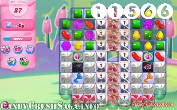 Candy Crush Saga : Level 11566 – Videos, Cheats, Tips and Tricks