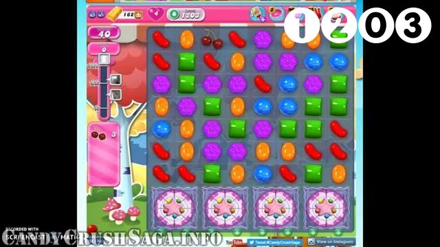 Candy Crush Saga : Level 1203 – Videos, Cheats, Tips and Tricks