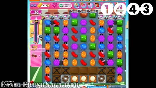 Candy Crush Saga : Level 1443 – Videos, Cheats, Tips and Tricks