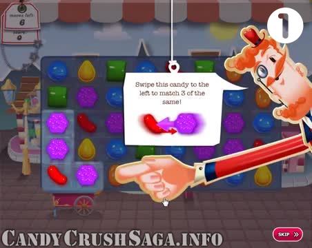 Candy Crush Saga : Level 1 – Videos, Cheats, Tips and Tricks