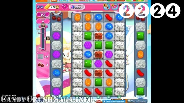 Candy Crush Saga : Level 2224 – Videos, Cheats, Tips and Tricks