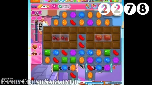 Candy Crush Saga : Level 2278 – Videos, Cheats, Tips and Tricks
