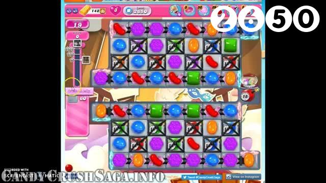 Candy Crush Saga : Level 2650 – Videos, Cheats, Tips and Tricks