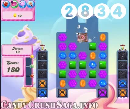 Candy Crush Saga : Level 2834 – Videos, Cheats, Tips and Tricks