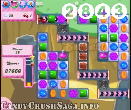 Candy Crush Saga : Level 2843 – Videos, Cheats, Tips and Tricks