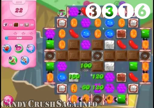 Candy Crush Saga : Level 3316 – Videos, Cheats, Tips and Tricks