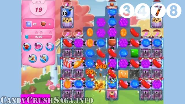Candy Crush Saga : Level 3478 – Videos, Cheats, Tips and Tricks