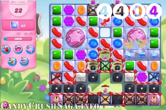 Candy Crush Saga : Level 4404 – Videos, Cheats, Tips and Tricks