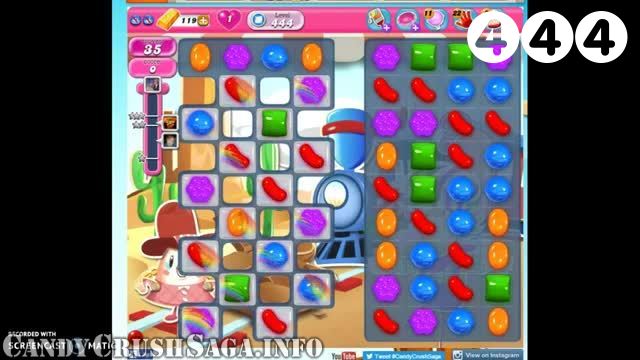 Candy Crush Saga : Level 444 – Videos, Cheats, Tips and Tricks