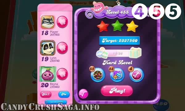 Candy Crush Saga : Level 455 – Videos, Cheats, Tips and Tricks