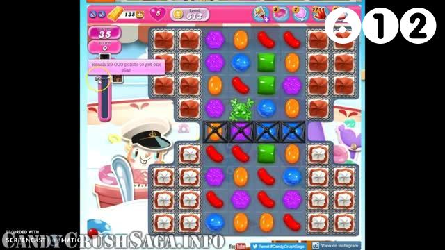 Candy Crush Saga : Level 612 – Videos, Cheats, Tips and Tricks