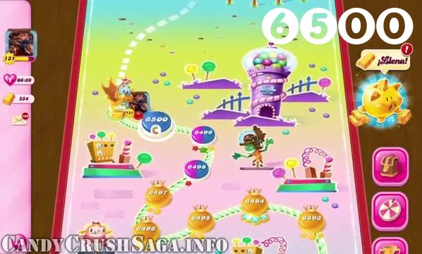 Candy Crush Saga : Level 6500 – Videos, Cheats, Tips and Tricks