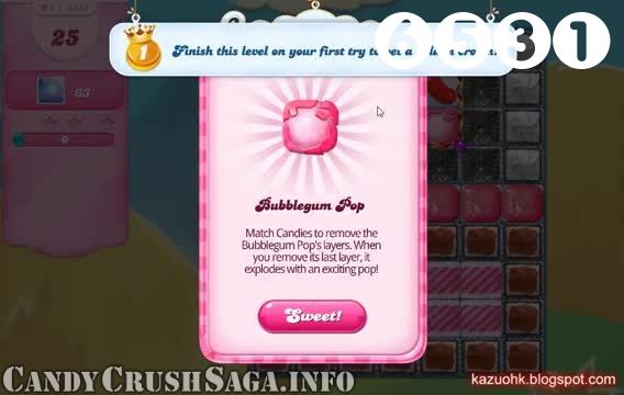 Candy Crush Saga : Level 6531 – Videos, Cheats, Tips and Tricks