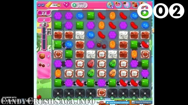 Candy Crush Saga : Level 802 – Videos, Cheats, Tips and Tricks