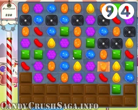 Candy Crush Saga : Level 94 – Videos, Cheats, Tips and Tricks